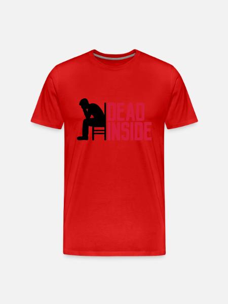 Depression Dead Inside - Men's Premium Organic T-Shirt - red