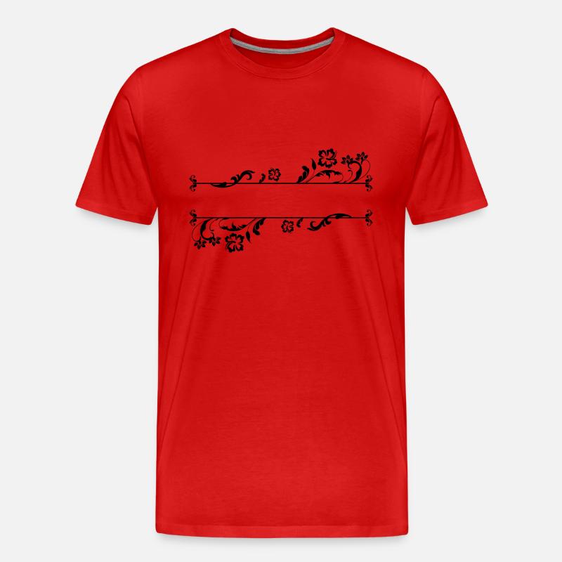Namen oder Zahlen - Männer Premium Bio T-Shirt - Rot