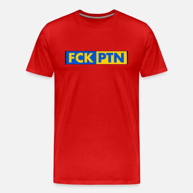 Fck ptn - Männer Premium Bio T-Shirt - Rot
