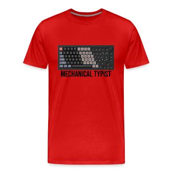mechanische Tastatur mechanical keyboard typist - Männer Premium Bio T-Shirt - Rot - Vorne - Damien (186cm)