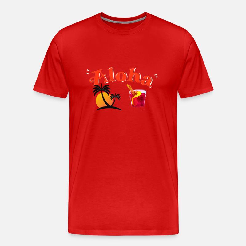 P a r a d i s e - T-shirt bio Premium Homme - rouge