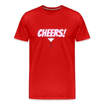 Cheers - Men's Premium Organic T-Shirt - red - Front - Damien (186cm)