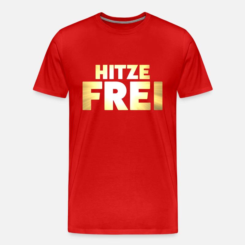 Hitzefrei - Männer Premium Bio T-Shirt - Rot