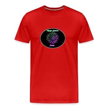 Mandala - Männer Premium Bio T-Shirt - Rot - Vorne - Damien (186cm)