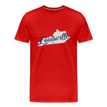 Louisville - Kentucky États-Unis États-Unis d’Amérique - T-shirt bio Premium Homme - rouge - Devant - Damien (186cm)