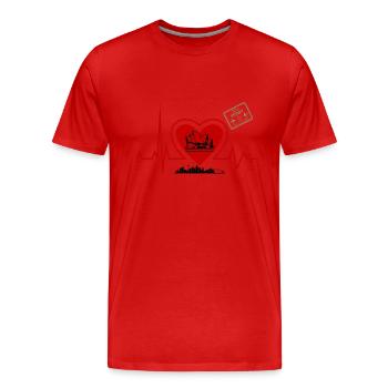 Herzschlag Sydney - Sydney liebhaber stadt VISA - Männer Premium Bio T-Shirt - Rot - Vorne - Damien (186cm)