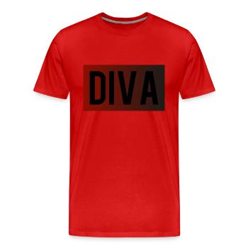 diva - Männer Premium Bio T-Shirt - Rot - Vorne - Damien (186cm)