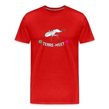 Terre-Meet - Men's Premium Organic T-Shirt - red - Front - Damien (186cm)