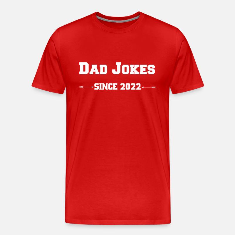 Dad Jokes since 2022 - Männer Premium Bio T-Shirt - Rot