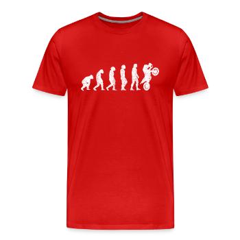 Motorrad Mofa Motorcross Geschenk Motorradfahrer - Männer Premium Bio T-Shirt - Rot - Vorne - Damien (186cm)