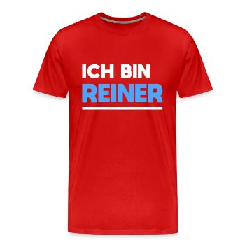 Reiner Name Spruch für stolze Reiner - Männer Premium Bio T-Shirt - Rot - Vorne - Damien (186cm)