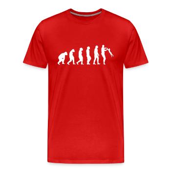 Vatertag Daddy Kind Dad Familie Papa Tochter - Männer Premium Bio T-Shirt - Rot - Vorne - Damien (186cm)
