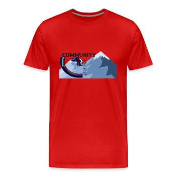 monocycle de descente - T-shirt bio Premium Homme - rouge - Devant - Damien (186cm)