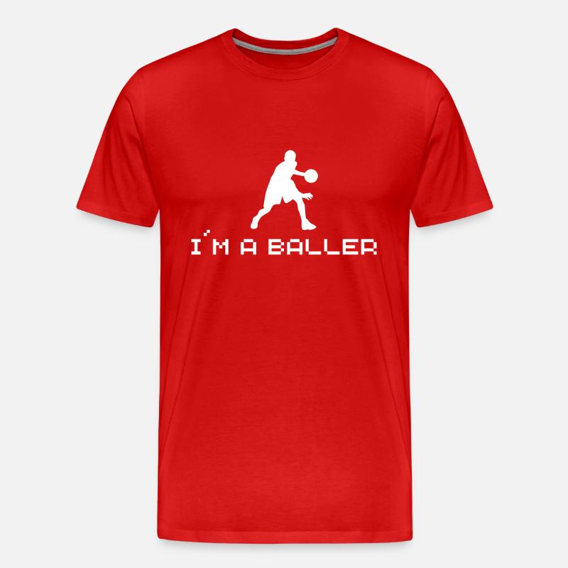 I m a Baller - Männer Premium Bio T-Shirt - Rot
