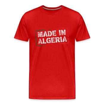 Made in Algeria - T-shirt bio Premium Homme - rouge - Devant - Damien (186cm)