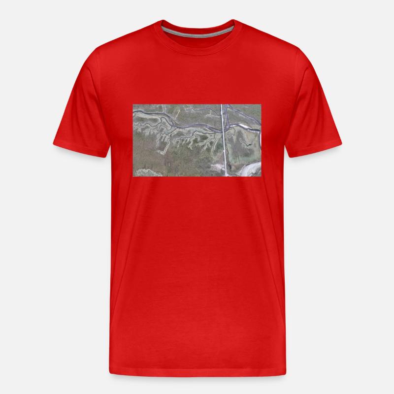 Dünen - Sankt Peter Ording - Männer Premium Bio T-Shirt - Rot