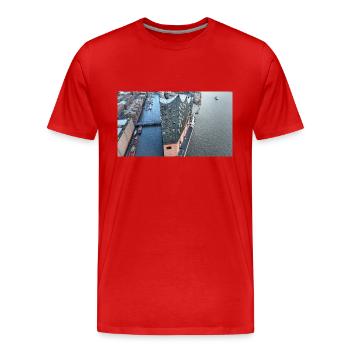 Elbphilharmonie Hamburg - Männer Premium Bio T-Shirt - Rot - Vorne - Damien (186cm)