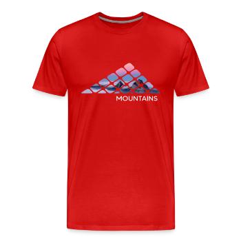 Randonnée en montagne montagnes « montagnes » Servus Alpine sommet - T-shirt bio Premium Homme - rouge - Devant - Damien (186cm)