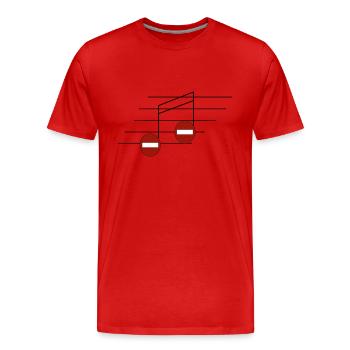 Verbotene Notizen - Männer Premium Bio T-Shirt - Rot - Vorne - Damien (186cm)