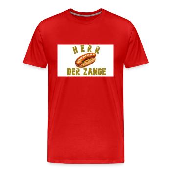 Herr der Zange - Männer Premium Bio T-Shirt - Rot - Vorne - Damien (186cm)