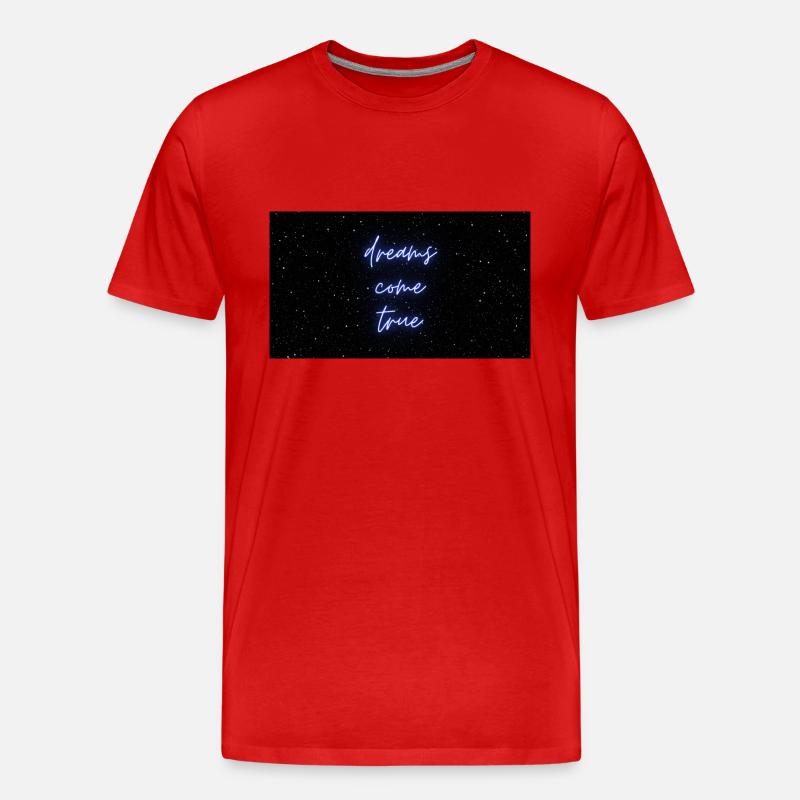 dreams come true - Männer Premium Bio T-Shirt - Rot