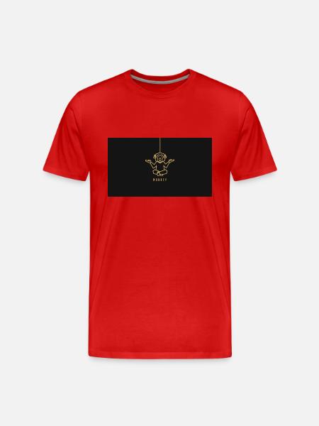 Monkey - Männer Premium Bio T-Shirt - Rot