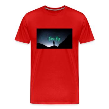 Dream big - Männer Premium Bio T-Shirt - Rot - Vorne - Damien (186cm)