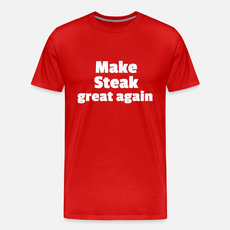Make Steak great again - Männer Premium Bio T-Shirt - Rot