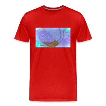 Chilli and paint - Men's Premium Organic T-Shirt - red - Front - Damien (186cm)
