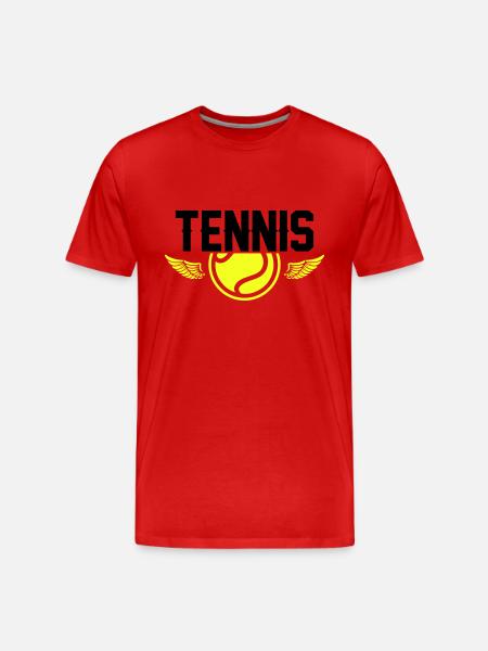 Tennis - Männer Premium Bio T-Shirt - Rot