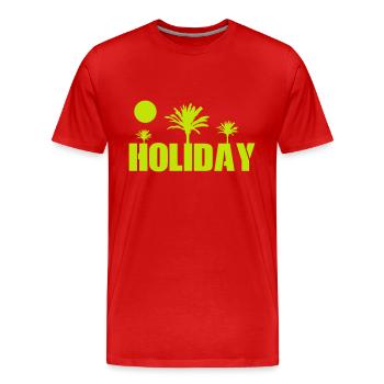 holiday - Männer Premium Bio T-Shirt - Rot - Vorne - Damien (186cm)