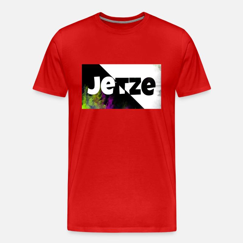 Jetze - Männer Premium Bio T-Shirt - Rot