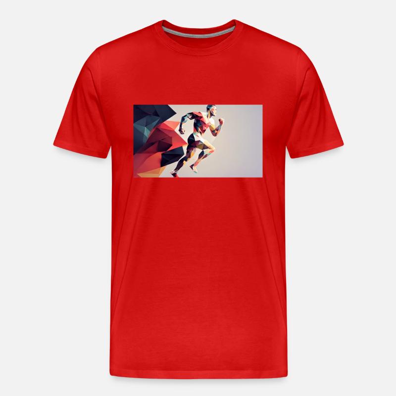 Sprinter - Männer Premium Bio T-Shirt - Rot