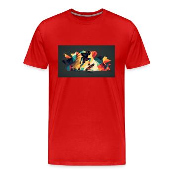 Skateboarder 2 - Männer Premium Bio T-Shirt - Rot - Vorne - Damien (186cm)