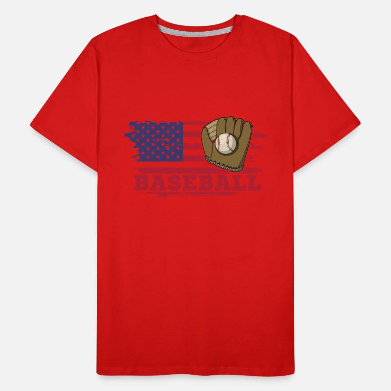 Gants de terrain de terrain de terrain de lanceur de baseball T-shirt bio Premium Homme