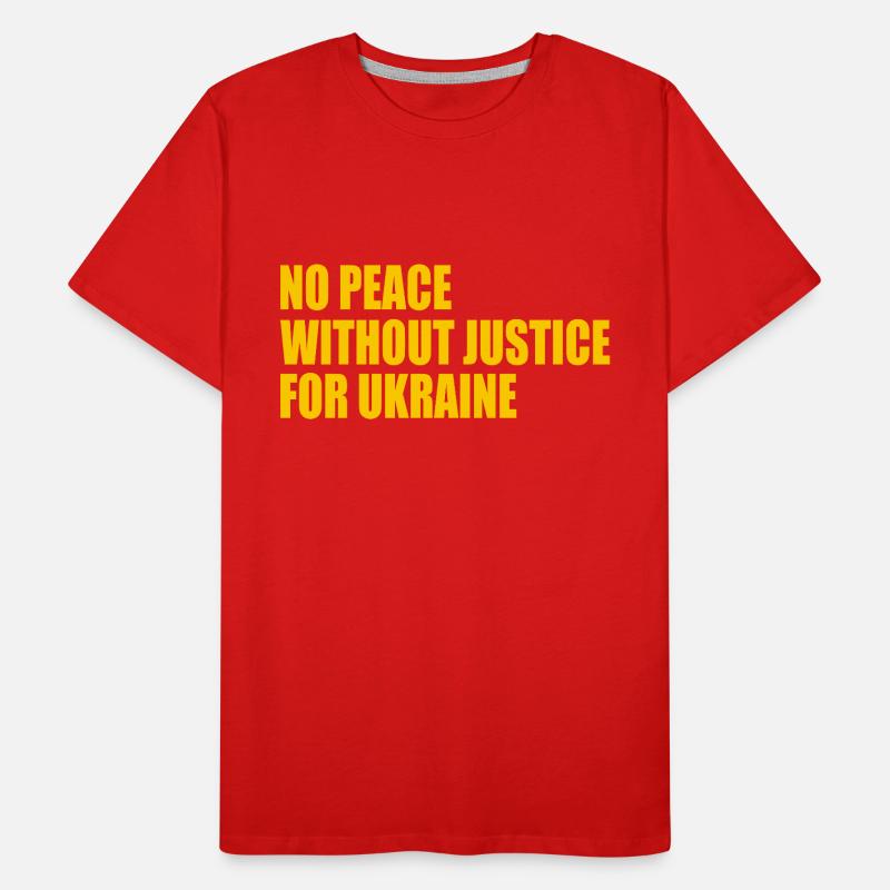No peace without justice for ukraine Men's Premium Organic T-Shirt