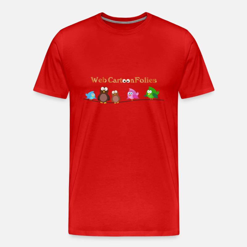 Webcartoonfolies - Männer Premium Bio T-Shirt - Rot