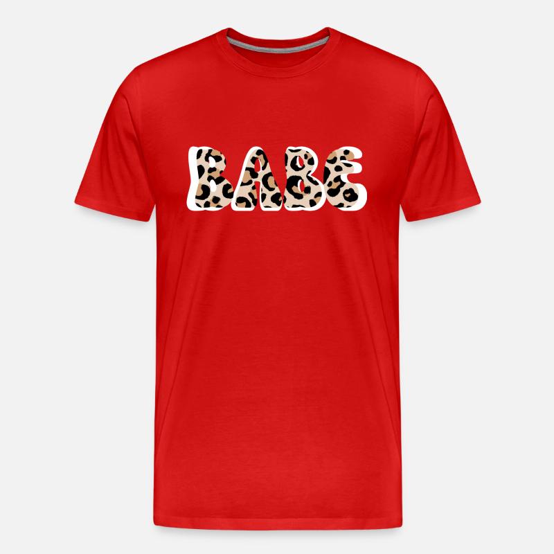 Babe Leopard - Brautgespann - Männer Premium Bio T-Shirt - Rot