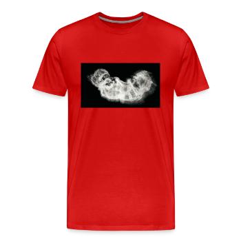 Nocturnal/Lost [First] - Men's Premium Organic T-Shirt - red - Front - Damien (186cm)