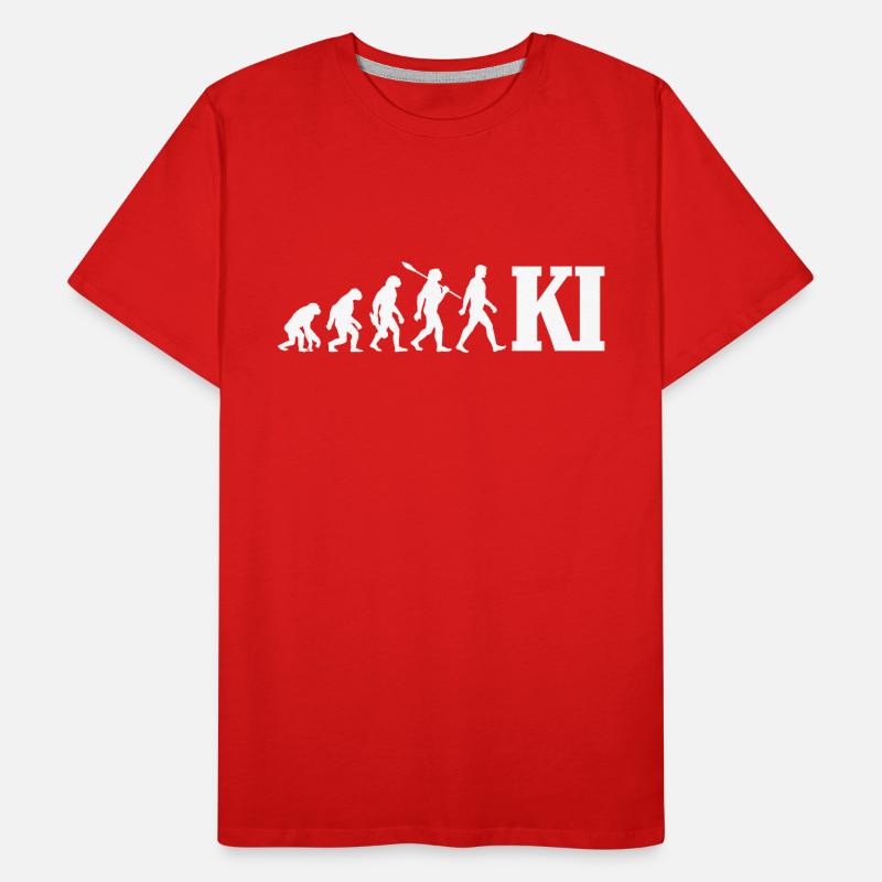 Evolution - Künstliche Intelligenz - KI Männer Premium Bio T-Shirt