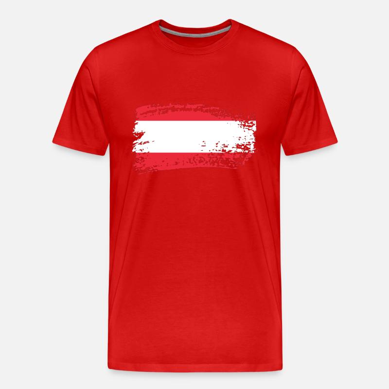Austria Cool - Männer Premium Bio T-Shirt - Rot
