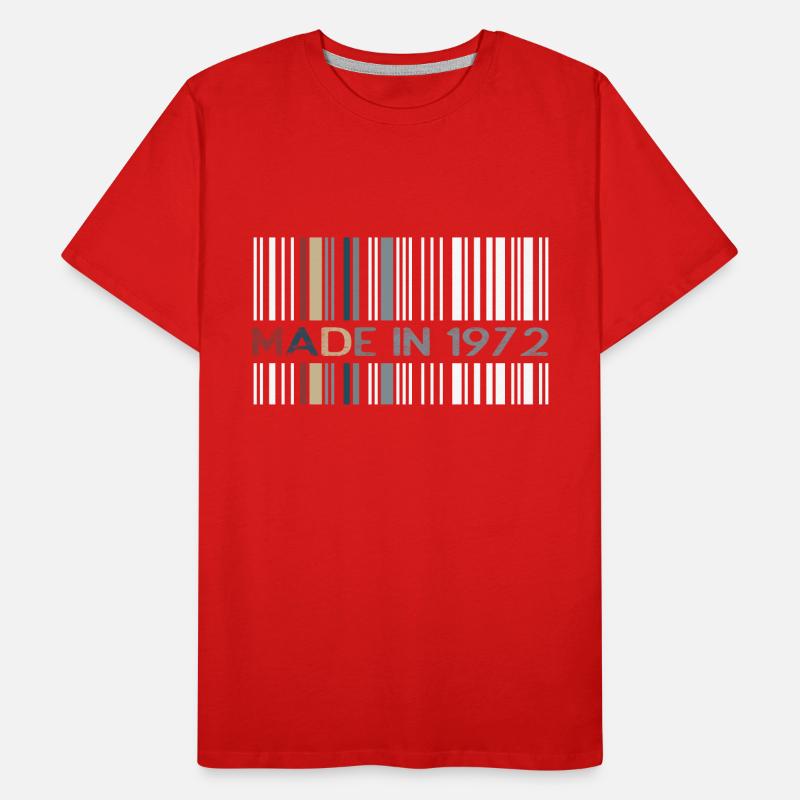 Code à barres 1972 T-shirt bio Premium Homme