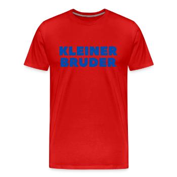 Kleiner Bruder 1 - Männer Premium Bio T-Shirt - Rot - Vorne - Damien (186cm)