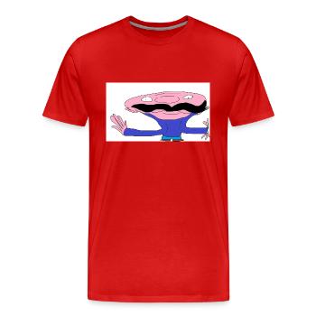 Baptiste Fréponge - T-shirt bio Premium Homme - rouge - Devant - Damien (186cm)
