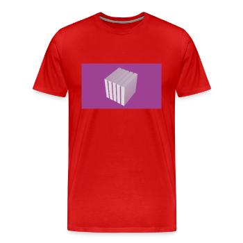 Cube - Men's Premium Organic T-Shirt - red - Front - Damien (186cm)