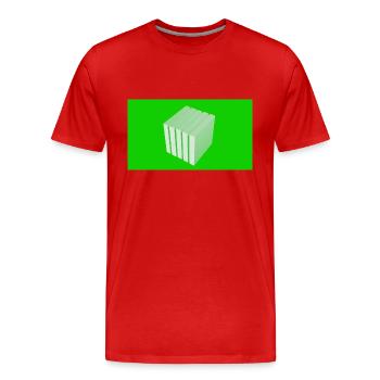 Cube - Men's Premium Organic T-Shirt - red - Front - Damien (186cm)