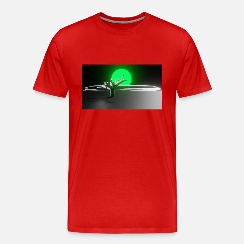 Sonne und Baum - Männer Premium Bio T-Shirt - Rot
