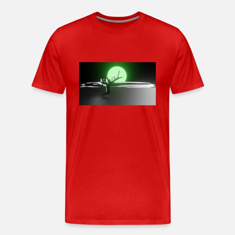 Sonne und Baum - Männer Premium Bio T-Shirt - Rot