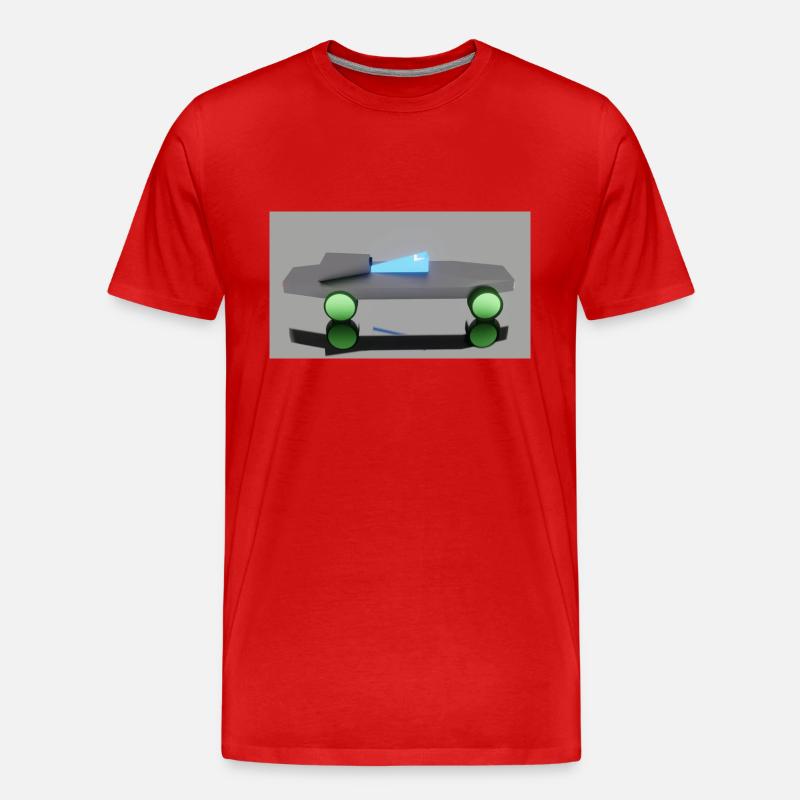 Neon Auto - Männer Premium Bio T-Shirt - Rot