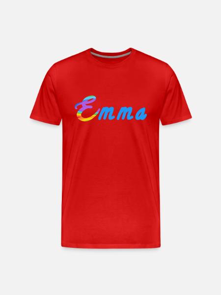 Emma - Männer Premium Bio T-Shirt - Rot